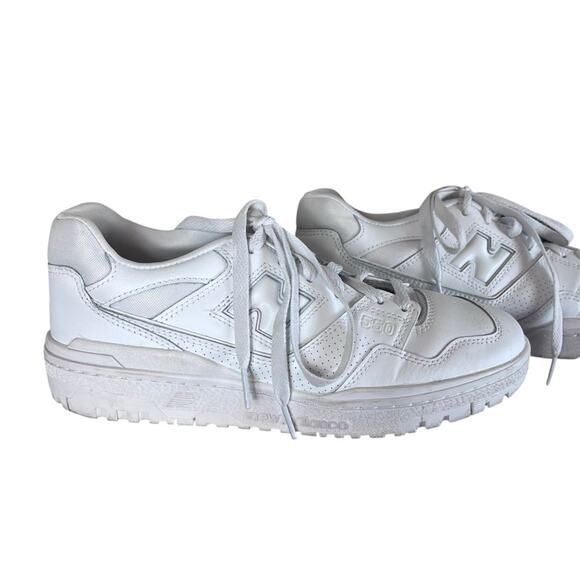 New Balance | Men's 550 Trainers Sneakers Platform Lace Up All White Size 8.5 - Picture 5 of 12